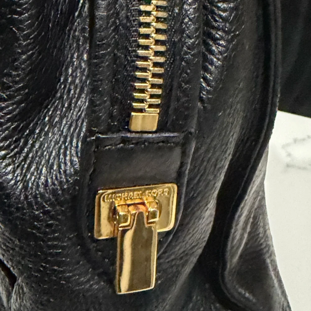 Michael Kors Collection Black Crocodile-Embossed Satchel - Picture 11 of 12